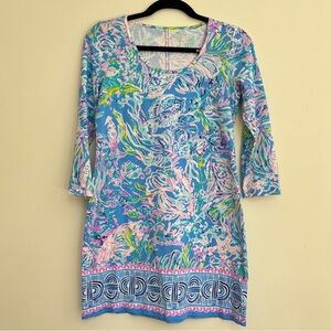 EUC, Lilly Pulitzer, Colorful Patterned 3/4 Sleeve Dress, women's S